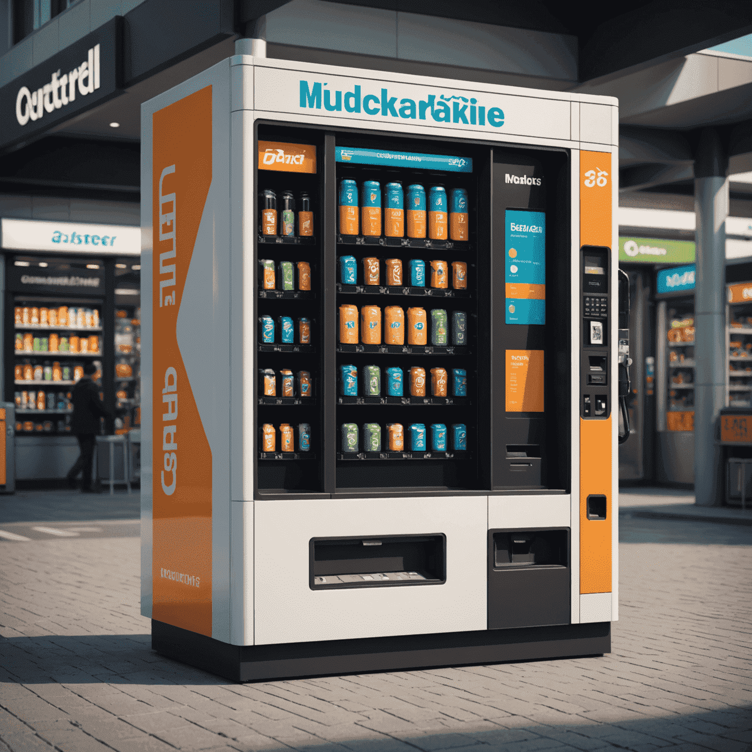 A modern fuel vending machine with its internal components exposed, showcasing the complex technology inside